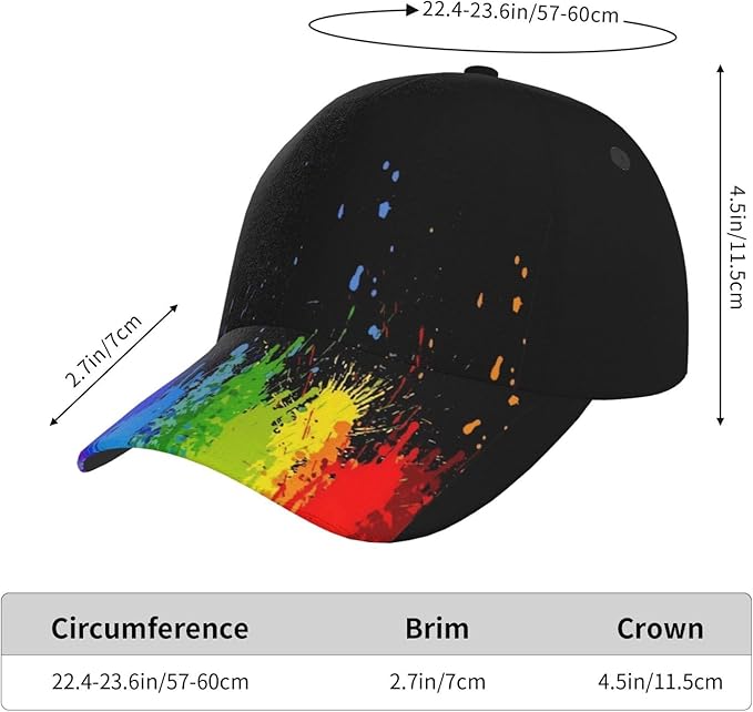 LGBT Gay Pride Rainbow Hat Men Women Baseball Cap Adjustable LGBT Trucker Hat Unisex Style Headwear Hats