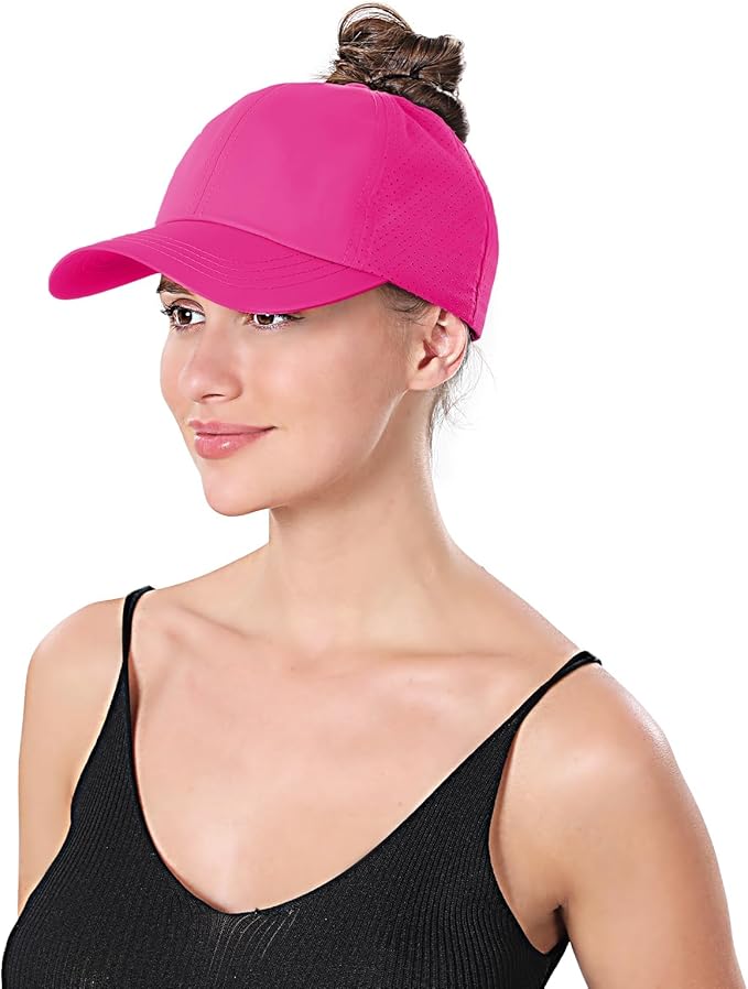 ZTL Women's High Ponytail Baseball Cap Performance Running Hat Quick Dry Mesh Sports Cap Unstructured Dad Trucker Hats