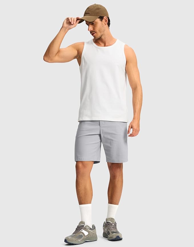G Gradual Men's Golf Dress Shorts 5"/ 7"/ 9" Stretch Casual Work Flat Front Shorts for Men with 3 Pockets Quick Dry