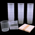 60 Pcs Plastic Graduated Cups, 30ml/1oz Clear Scale Cups by MYYZMY