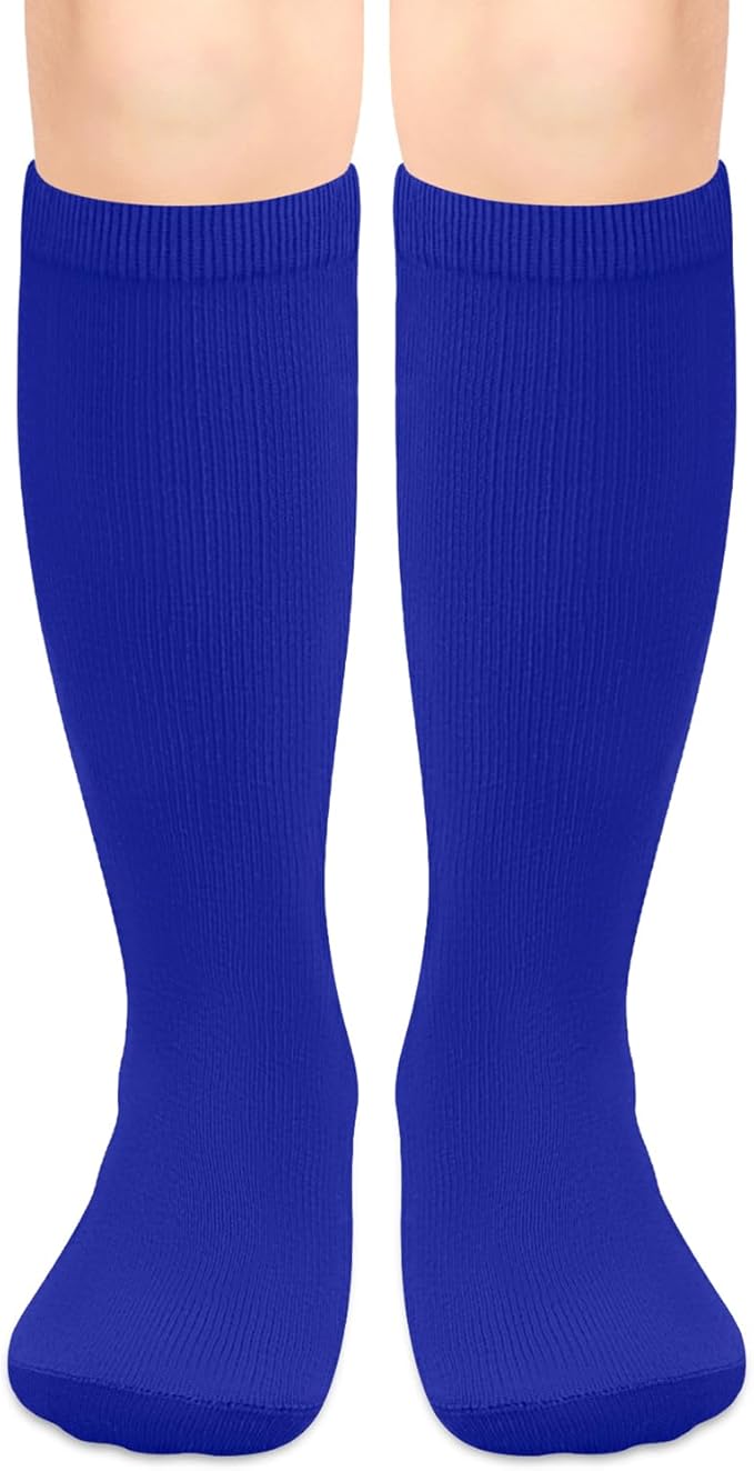 Olreco 1 Pack Toddler Kids Youth Soccer Socks Girls Boys Baseball Socks Youth Knee High Softball Football Accessories Cotton