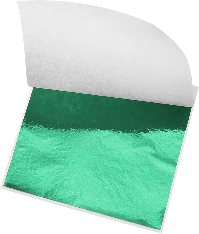 MECCANIXITY Gold Leaf Foil Sheet, Cyan Leaf Papers, 3.3 x 3.1inch by MECCANIXITY