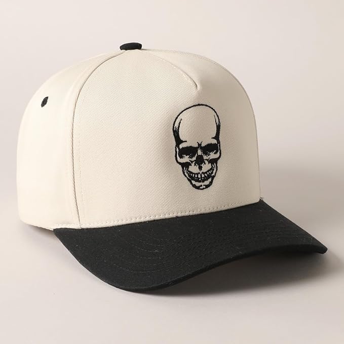 MIRMARU Two-Tone Vintage Canvas Trucker Hats for Men & Women, Adjustable Size Baseball Caps with Trendy Embroidered Design