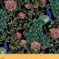 Erosebridal Peacock Fabric By the Yard, 2 Yards