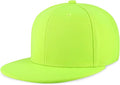 CHOK.LIDS Flat Bill Visor Classic Snapback Hat Blank Adjustable Brim High Top End Trendy Color Style Plain Tone Baseball Cap