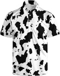 HUURAY Funny Golf Polos for Men Funny Print Short Sleeve Shirts Quick Dry Polo Shirts Hawaiian Shirt Performance Golf Outfits