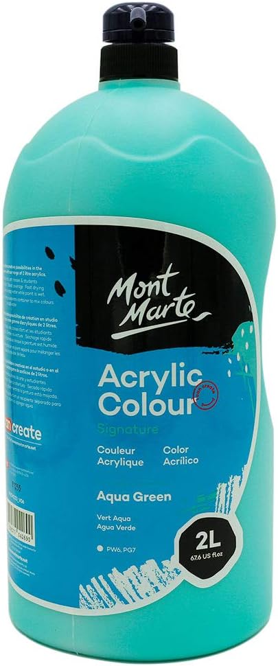 Mont Marte Discovery School Acrylic, Aqua Green, 1/2 Gallon. Ideal by MontMarte