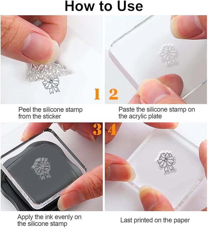 Fashion Girls Clear Stamps 6.3x4.3 Friendship Word Rubber Stamp Flower Silicone - Image 3