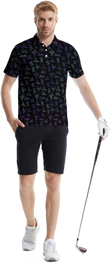 Mens Golf Shirts Golf Polo Shirts for Men Short Sleeve Polo Shirts Golf Gifts