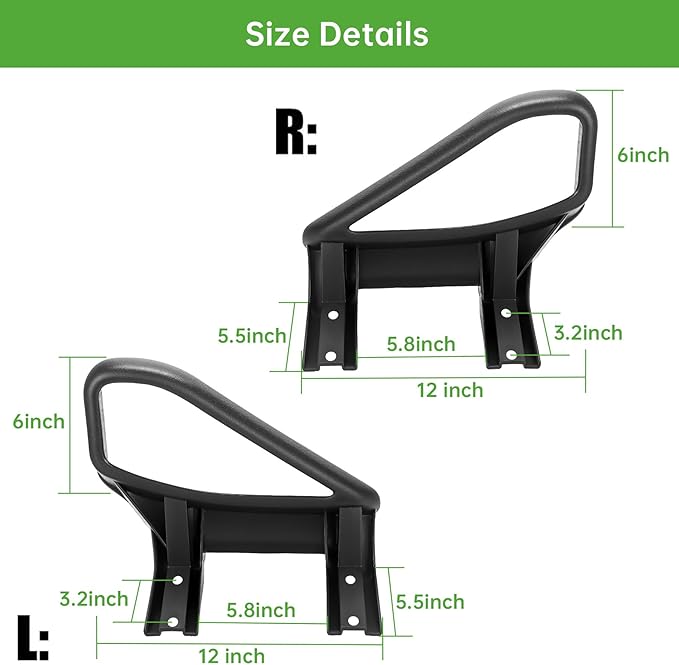 10L0L Golf Cart Arm Rest Hip Restraint for EZGO TXT 1994-up Gas & Electric Driver and Passenger Side (1 Pair Left + Right), OEM# 71701-G01 71702-G01
