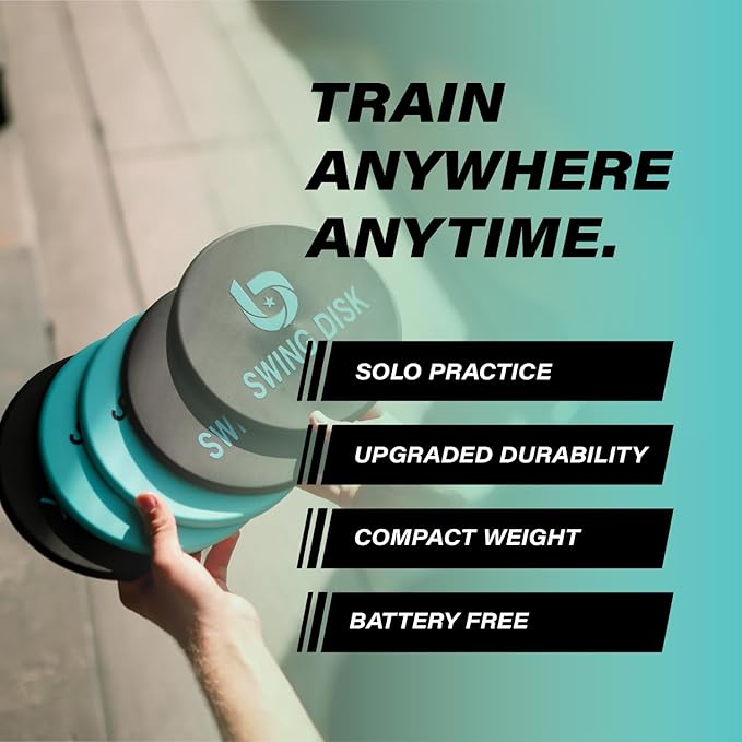 Bandit Sports Swing Disk Baseball Swing Trainer, Baseball Hitting Trainer Disks for Improving Baseball Swing, Baseball Training Equipment to Analyze Swing and Improve Batting Mechanics
