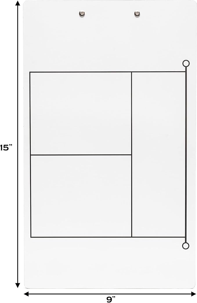 Murray Sporting Goods Dry Erase Coaches Clipboard | Double-Sided Dry Erase White Board