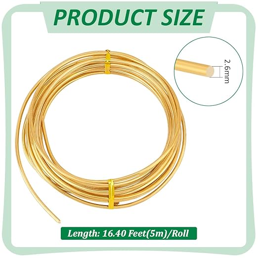 BENECREAT 10 Gauge Solid Brass Wire - Image 2