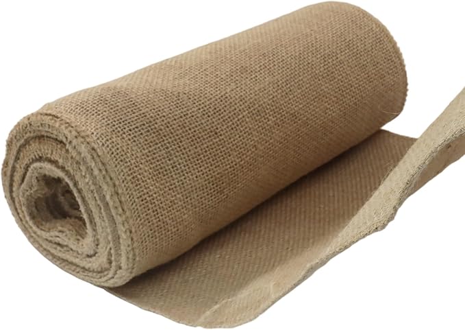 10" Wide Natural Burlap Fabric Roll - Image 6