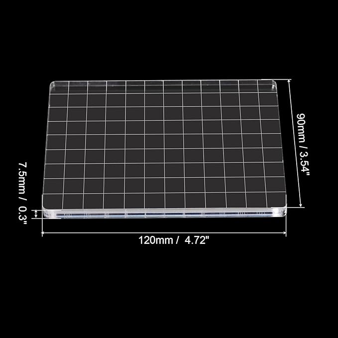 PATIKIL 5" x 3.5" Acrylic Stamp Block - Image 2