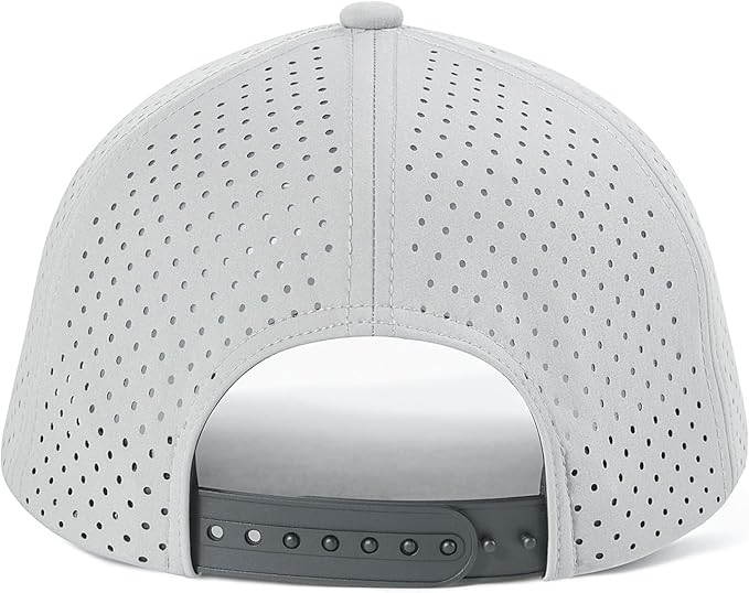 VOBOOM Men Quick Dry Baseball Cap Laser Cut Mesh Ball Curved Brim Snapback Hat