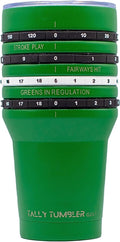 Tally Tumbler Golf Stainless Steel Cup, 30 oz Leak Proof Lid, Double Wall Insulation, Golf Tumbler with Score Keeping Counter (Divot Green)
