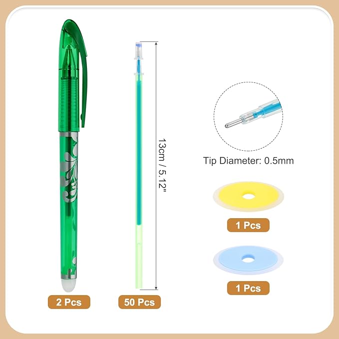 PATIKIL 2Pcs Erasable Gel Pens - Image 2