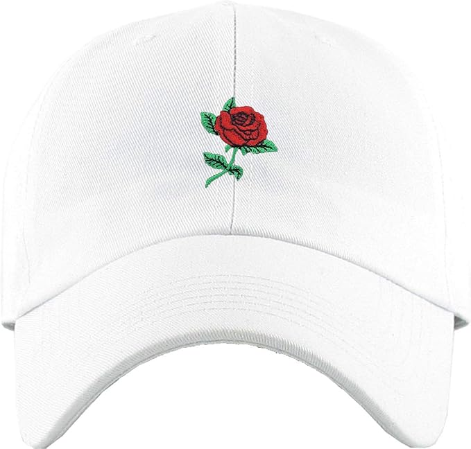 Rose Flowers Love Good Vibes Men Women Dad Hat Baseball Cap Adjustable Unisex