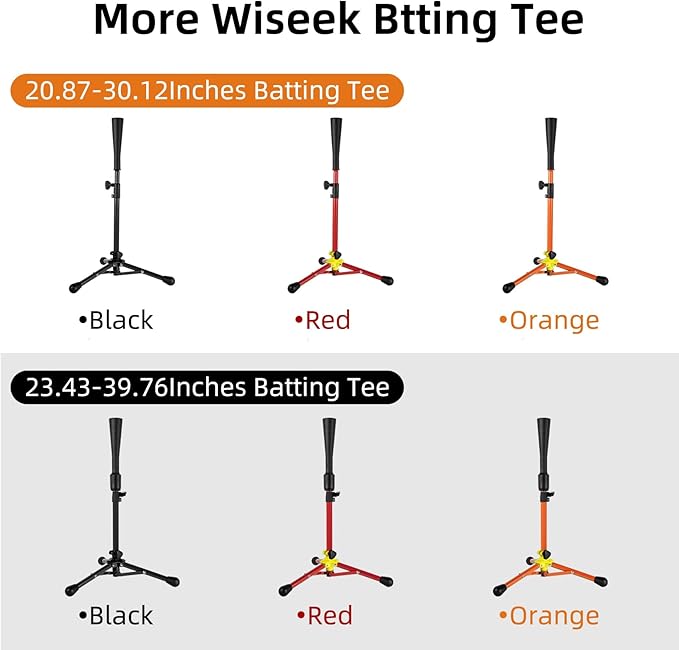23.5 to 39.76 Inches Baseball Tee for Kids, Batting Tees for Baseball with Carry Bag, Portable Stable Tanner Tee, Baseball Training Equipment Aged 5-12, Softball Tee for Batting and Hitting