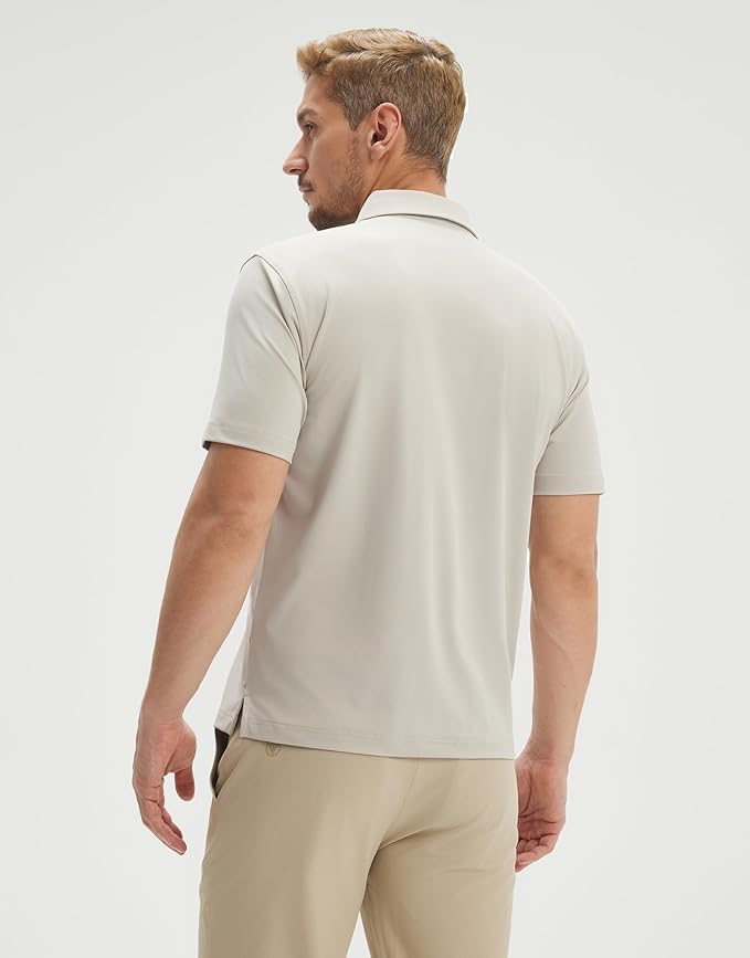 Mens Polo Shirts Short and Long Sleeve Casual Solid Stylish Dry Fit Performance Designed Collared Golf Polo Shirts for Men