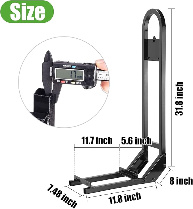Rear Safety Grab Bar Universal Compatible with Yamaha Club Car EZGO Golf Cart with Reflective Triangle Board