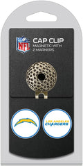 Team Golf NFL Golf Cap Clip with 2 Removable Double-Sided Enamel Magnetic Ball Markers, Attaches Easily to Hats