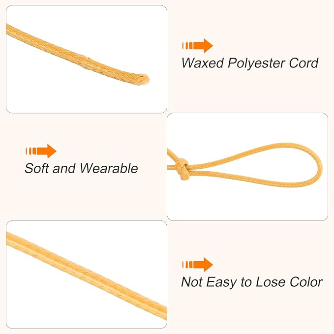 MECCANIXITY Waxed Cord 2.5mm Waxed Polyester Cord 87 Yard Wax String - Image 3