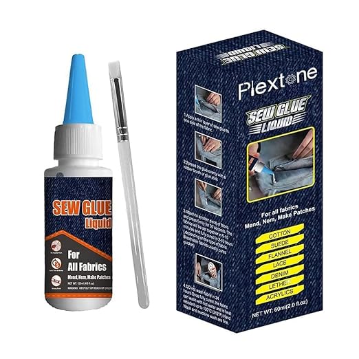 1 Min Quick Bonding Fast Dry Sew Glue Liquid Reinforcing Adhesive Speedy Fix by Plextone