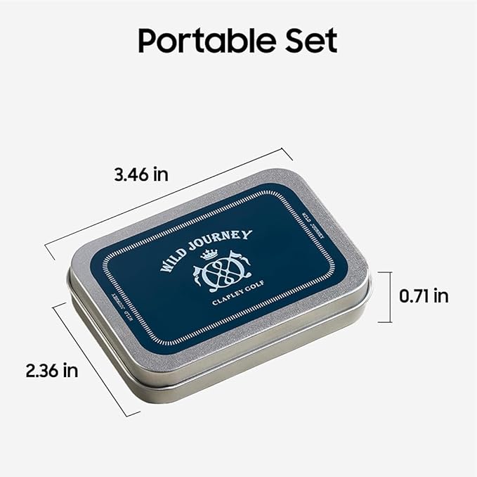 Clapley Ball Markers, Premium Gift Box Set for Golfer, 4pcs Stainless Steel & Oven-Cured Enamel, Eye-catching & Easy to spot, Pair with Magnetic Glove & Clip