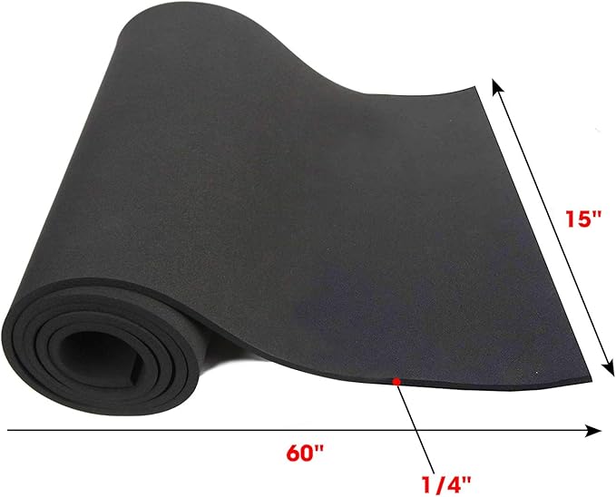 Dualplex Neoprene Sponge Foam Rubber Sheet Roll, 15 X 60 Inch X 1/4" Thick - Image 3