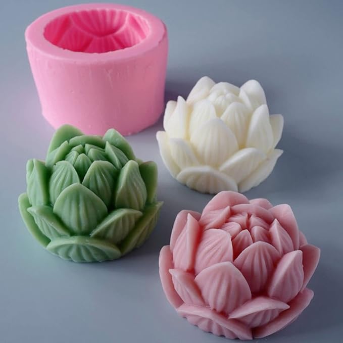 Lotus Flower Silicone Soap Mold Candle Mold Fondant Chocolate Cake Candy Mould - Image 4
