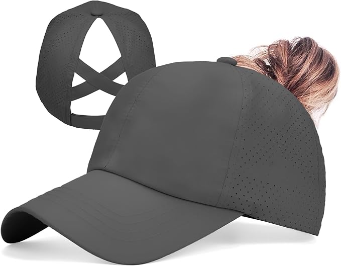 ZTL Women's High Ponytail Baseball Cap Performance Running Hat Quick Dry Mesh Sports Cap Unstructured Dad Trucker Hats
