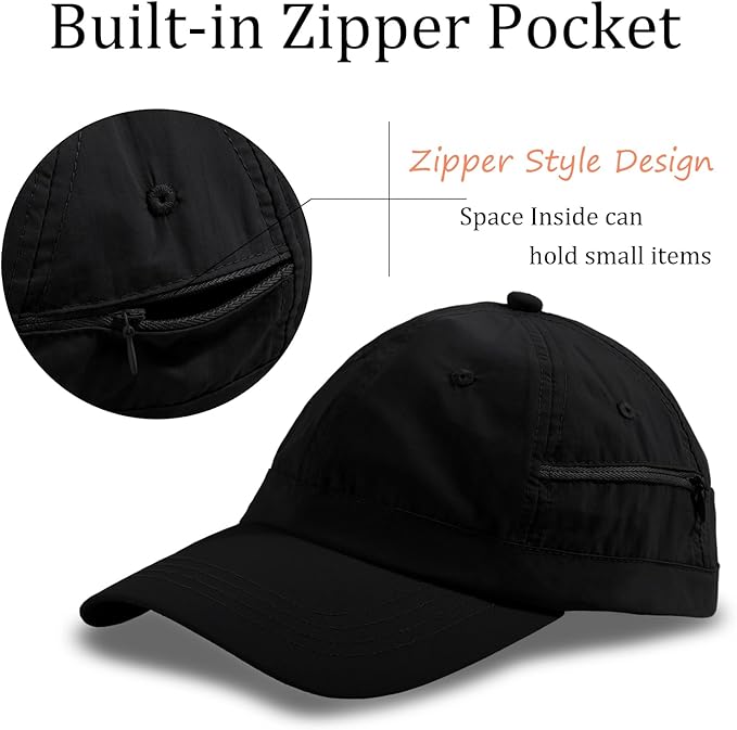 Mens Water-Resistant Baseball Cap Womens Rain Hat Foldable Outdoor Running Sun Fishing hat