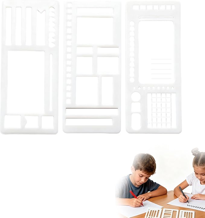 3 Pcs Journal Stencil Set – Reusable Flexible Templates by Unknown