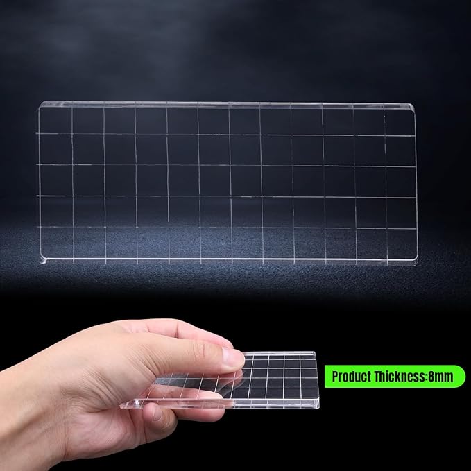 Clear Acrylic Stamp Blocks, 1.57" * 4.92" Acrylic Stamping Blocks Tools Clear - Image 3