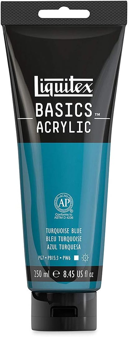 Liquitex BASICS Acrylic Paint, 250ml Tube, Turquoise Blue by Liquitex
