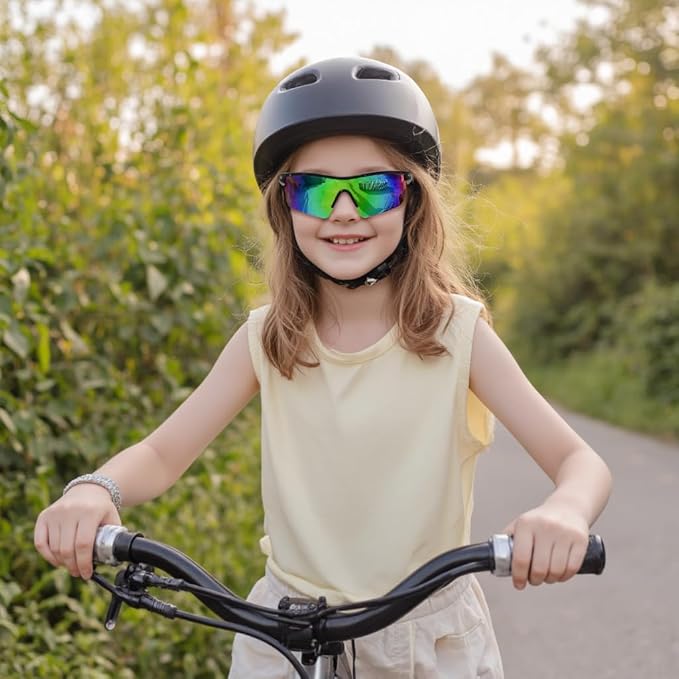 FEISEDY Kids Teens Baseball Polarized Sunglasses Sports TR90 Frame Boys Girls Cycling B2454