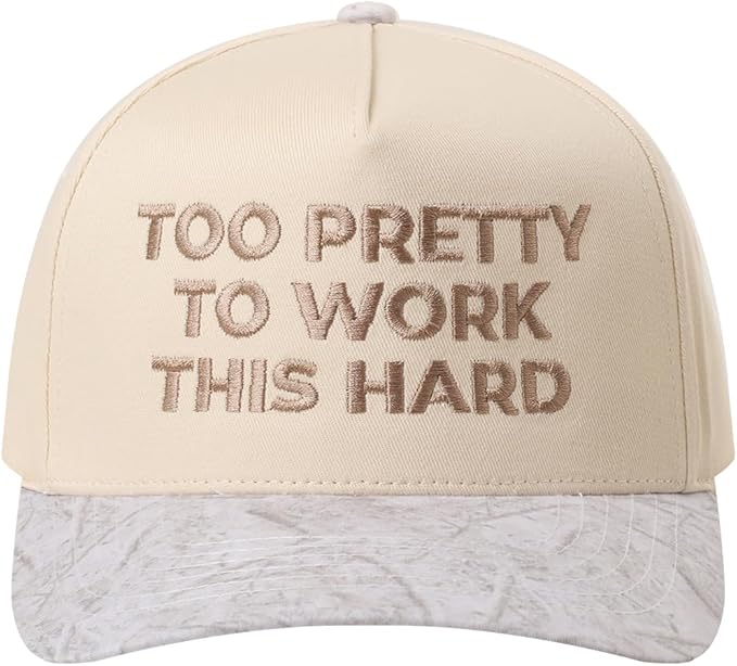 MIRMARU Two-Tone Vintage Canvas Trucker Hats for Men & Women, Adjustable Size Baseball Caps with Trendy Embroidered Design
