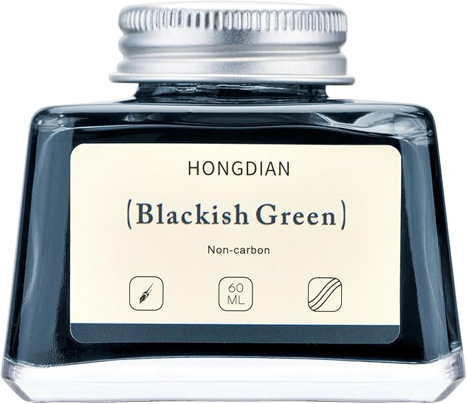 Asvine Hongdian Fountain Pen Bottled Ink Blackish Green, 60ml Fountain Pen - Image 3