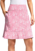 Viodia 20" Knee Length Skorts Skirts for Women with Pockets High Waisted Athletic Tennis Golf Skort for Casual Summer