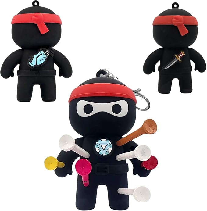 FAR&STRAIGHT Ninja Golf Tee Holder | Interchangeable Plugins | Funny & Unique Golf Gift | Personalized Accessory