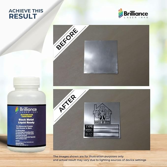 Liquid Ready Laser Marking Powder-Brilliance Laser Inks -BLI101MBLIQ120- Black - Image 5