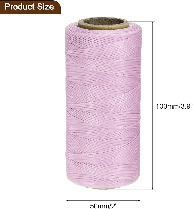 uxcell 150D 0.8mm Flat Waxed Thread 284 Yards Polyester Leather Sewing Waxed - Image 2