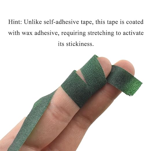 HAHIYO Dark Green 3Rolls 0.5Inch Wide Floral Tape - Image 5