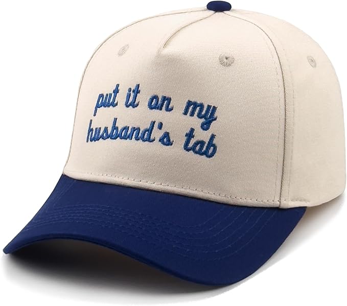 Funny Embroidered Trucker Hat, Vintage Two-Tone Cotton Baseball Cap for Men Women, Adjustable Dad Hat Gift Idea