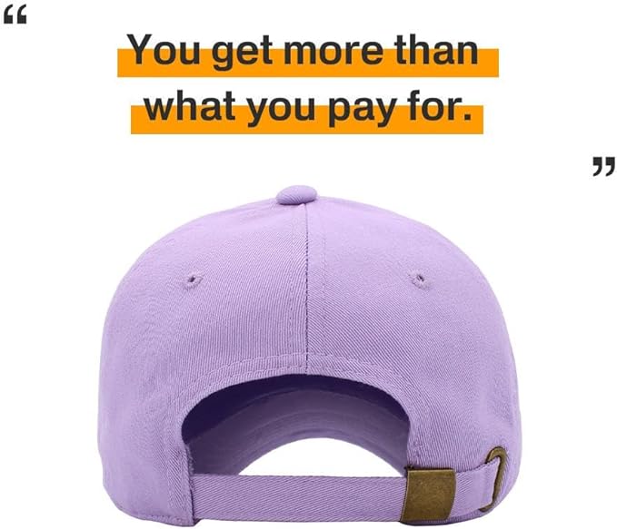 KBETHOS Classic Unisex Cotton Adjustable Low Crown Baseball Cap – Plain Dad Hat