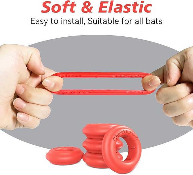 [5 Packs] Baseball Bat Grip Choke Up Rings Bat Ring Bat Choke Up Knob Baseball Softball Teeball Tball Bat Choke Up Ring Bat Knob Baseball Bat Accessories