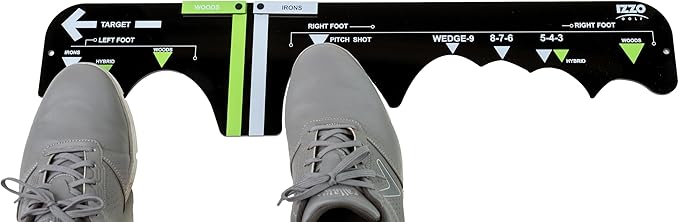 Izzo Golf Sure Stance Golf Swing Training Aid -Ball Position Trainer
