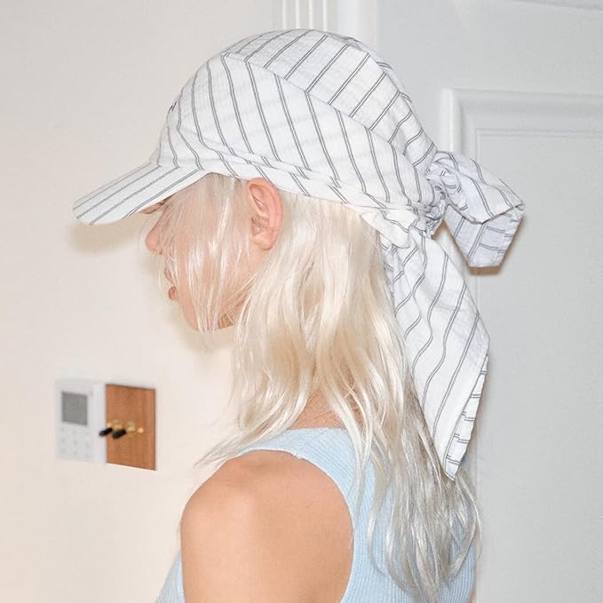 Women’s Plaid Bandana Baseball Cap – Y2K Adjustable Checkered Hat, Casual Streetwear Summer Fashion Visor Scarves